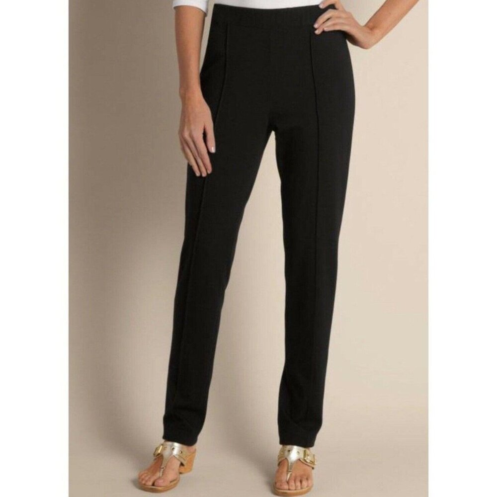 Soft Surroundings Pants Womens‎ Large Knit Skinny Stretch Style 25984 Black